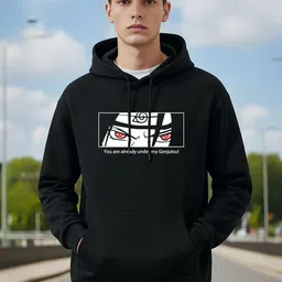 Manlino Men Printed Hooded Sweatshirt image 4