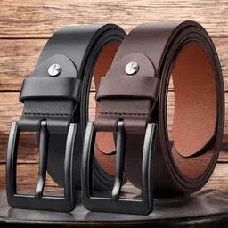 The Roadster Lifestyle Co Men 2-Pcs Leather-Trim Braided Belt-image-1