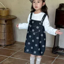 LULU & SKY Polka Dot Print A-Line Dress image 2