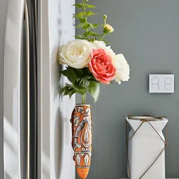 Kraftlik Handicraft Orange Ceramic Vases-image-60