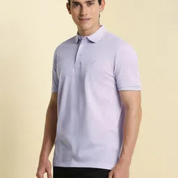Allen Solly Men Solid Polo Collar Cotton Slim Fit T-shirt image 5