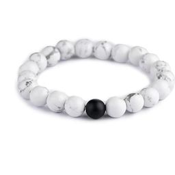 VIBESLE Unisex Howlite Black & Onyx Crystal Bracelet-picture-39