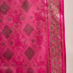 Sangria Woven Design Patola Saree With Unstitched Blouse image 4
