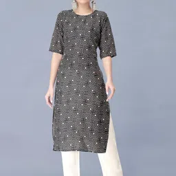 Ethnic basket Women Multicoloured Poly Crepe Kurta Sets-picture-17