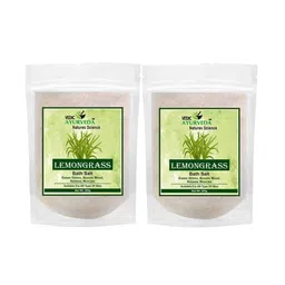 VEDICAYURVEDA Set Of 2 Lemongrass Bath Salt With Vitamin E - 200 g Each-image-90