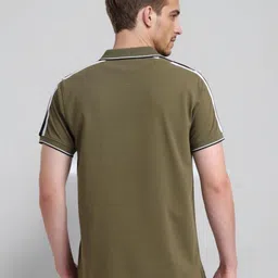 Crocodile Typography Polo Collar Regular Fit Cotton T-shirt image 5