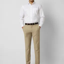 Van Heusen Men Regular Fit Spread Collar Textured Cotton Formal Shirt image 4