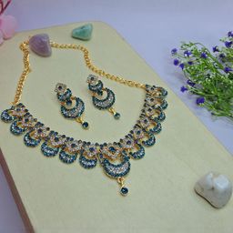 VATSALYA creation Alloy Gold- plated Turquoise Jewellery Set-picture-46