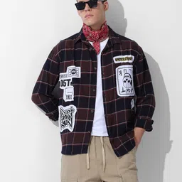 The Indian Garage Co Graphic Printed Cutaway Collar Cotton Casual Shirt-picture-32