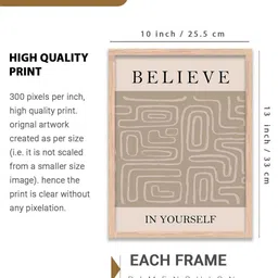 WALLLANE 3 Piece Framed Abstract Theme Home Decor Wall Art image 4