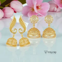 VIVASTRI Contemporary Jhumkas Earrings-picture-28