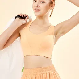 LULU & SKY Medium Coverage Non Padded Non-Wired Workout Bra-picture-36