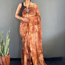 SHOPLANCE Tie and Dye Silk Blend Saree image 2