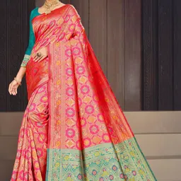 HANS ART AND CRAFT Art Silk Banarasi Saree-image-59