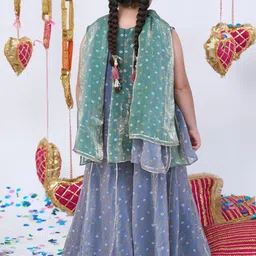 Vivedkids Girls Ethnic Motifs Printed Kurta & Palazzos image 2