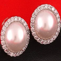 GILHER Women White Pearl Stud Earrings-picture-20
