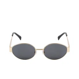 GARTH Unisex Round Sunglasses with UV Protected Lens GRT_OVAL_BLK image 4