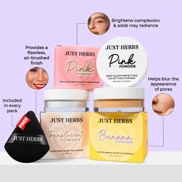 Just Herbs HD Setting Powder With Sandalwood & Rice Starch - 15 g -Translucent image 4