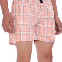BENOVA Pack Of 2 Checked Pure Cotton Boxers BNV-24-13-P2-S image 5