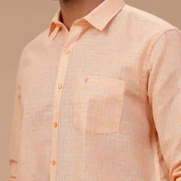 Ramraj Men Micro Checks Checked Casual Shirt image 4