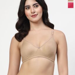 LILY Pack Of 2 Non-Wired Non Padded Full Coverage Bra-picture-32