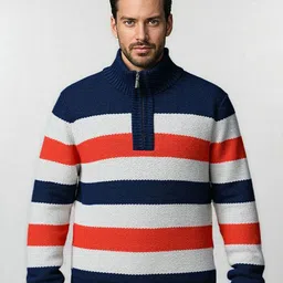 StyleCast x Revolte Men Striped Turtle Neck Pullover-picture-34