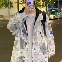 HERE&NOW Men Spread Collar Graphic Printed Tailored Jacket-picture-11