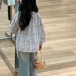 LULU & SKY Girls Flared Low Distress Heavy Fade Jeans image 3