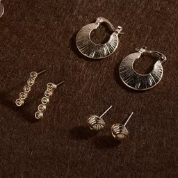 Forever Glam by Pantaloons Geometric Studs Earrings-picture-17