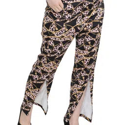 CORSICA Women Printed Relaxed High-Rise Easy Wash Trousers image 4