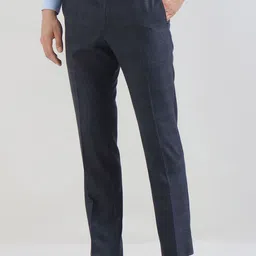 Fred Perry Men Textured Regular Fit Mid-Rise Formal Trousers-image-55