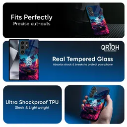 QRIOH Hustle Hard Printed Lightweight Silicone Samsung Galaxy F34 5G Glass Back Case image 5