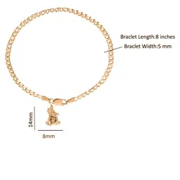 AKSHAT SAPPHIRE Men 92.5 Sterling Silver Gold-Plated Ganesha Pendant With Charm Bracelet image 4
