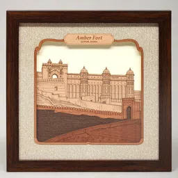 Exotic India Brown & Beige Wooden Carved Wall Art-picture-52