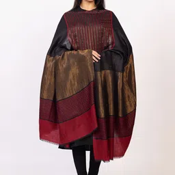 TILLAARI Striped Woven Design Shawl image 3