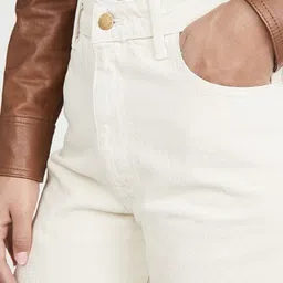 NU CLOTHS Women Comfort Wide Leg High-Rise Stretchable Coloured Jeans image 2