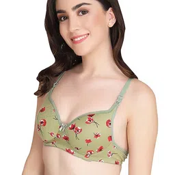 Samvar Green Cotton Non-Wired Non Padded Minimizer Bra image 4