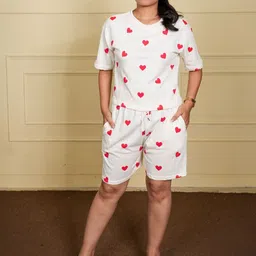 FashionTownie Printed Round Neck Top & Shorts Co-Ords-picture-37