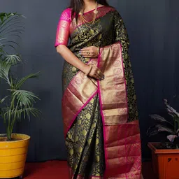 amirat Woven Design Zari Pure Silk Kanjeevaram Saree-picture-36