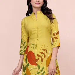 KAAYISHA FEB Women Floral Printed Regular Pure Cotton Kurta with Palazzos image 5