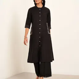 RANGMANCH BY PANTALOONS Mandarin Collar A-Line Kurta image 5