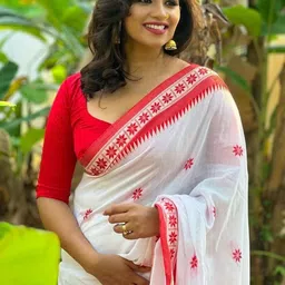 PRISHA FASHION Ethnic Motifs Woven Pure Cotton Saree With Unstithced Blouse Piece image 3