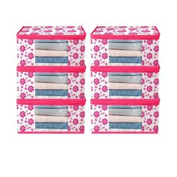 AMAK INC Pink Fabric Multi-Utility Wardrobe Organisers-picture-28