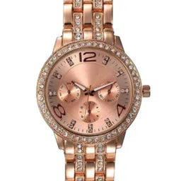 Miss Perfect Unisex Embellished Dial & Bracelet Style Straps Analogue Watch jk2024 image 2
