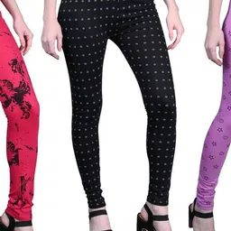 Tik Tok WEARS Girls Red Churidar Length Leggings-image-58