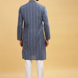 Anouk Men Striped Thread Work Kurta image 4