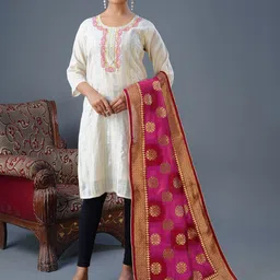 flaher Ethnic Motifs Woven Design Dupatta with Zari-picture-12