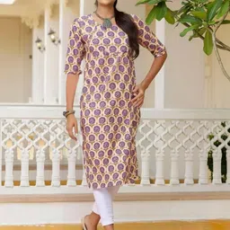 SZN Women Printed Crepe Straight Kurtas image 5