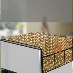 The Furnishing Tree Yellow Printed Fridge Top Cover Appliance Cover-picture-26