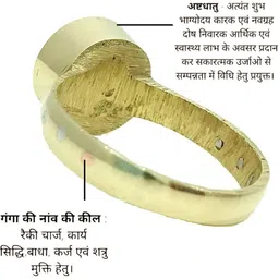 R G MART Unisex Gold-Plated Brass Finger Ring image 5